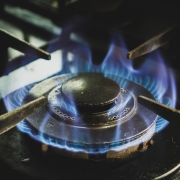 gas burner on a stove