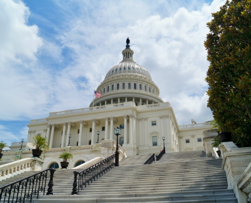 image of a capital building with dome and steps