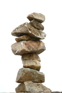 tower of rocks balance on top of each other