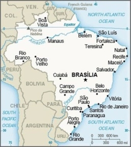 map of Brazil; a changing energy market