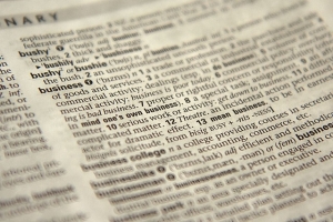 image of page of a dictionary; defining terms