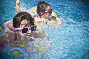 images of children in a pool; Memorial Day