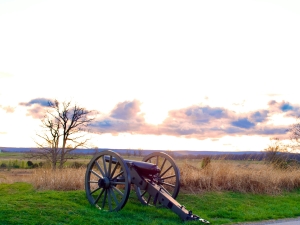 image of Civil War era cannon in Gettysburg, Pennsylvania