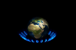 globe resting on a gas burner; Chile - an emerging energy market