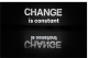 white text "change is constant" on black background and reflected back; Carbon Credits and Changing Energy Market